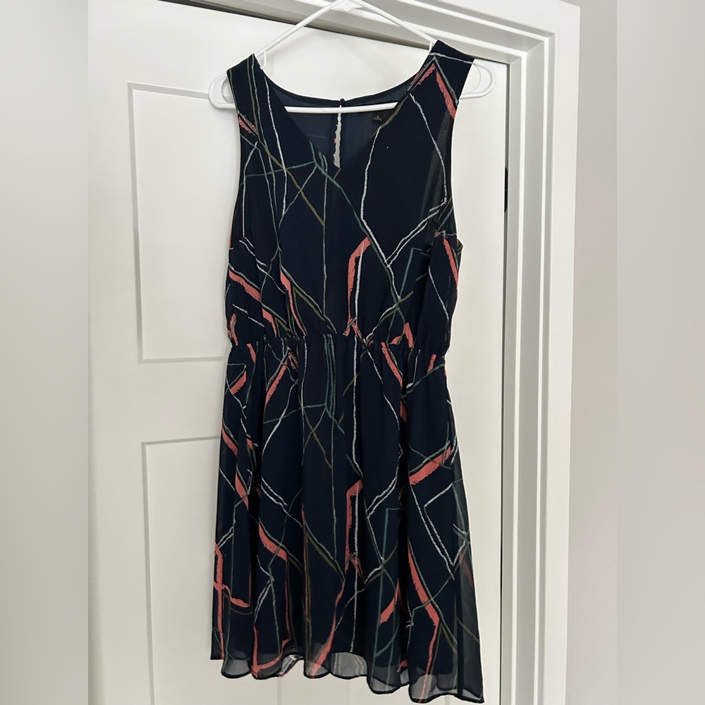 Banana Republic navy printed dress